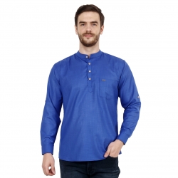 Mens U. Blue Short Kurta